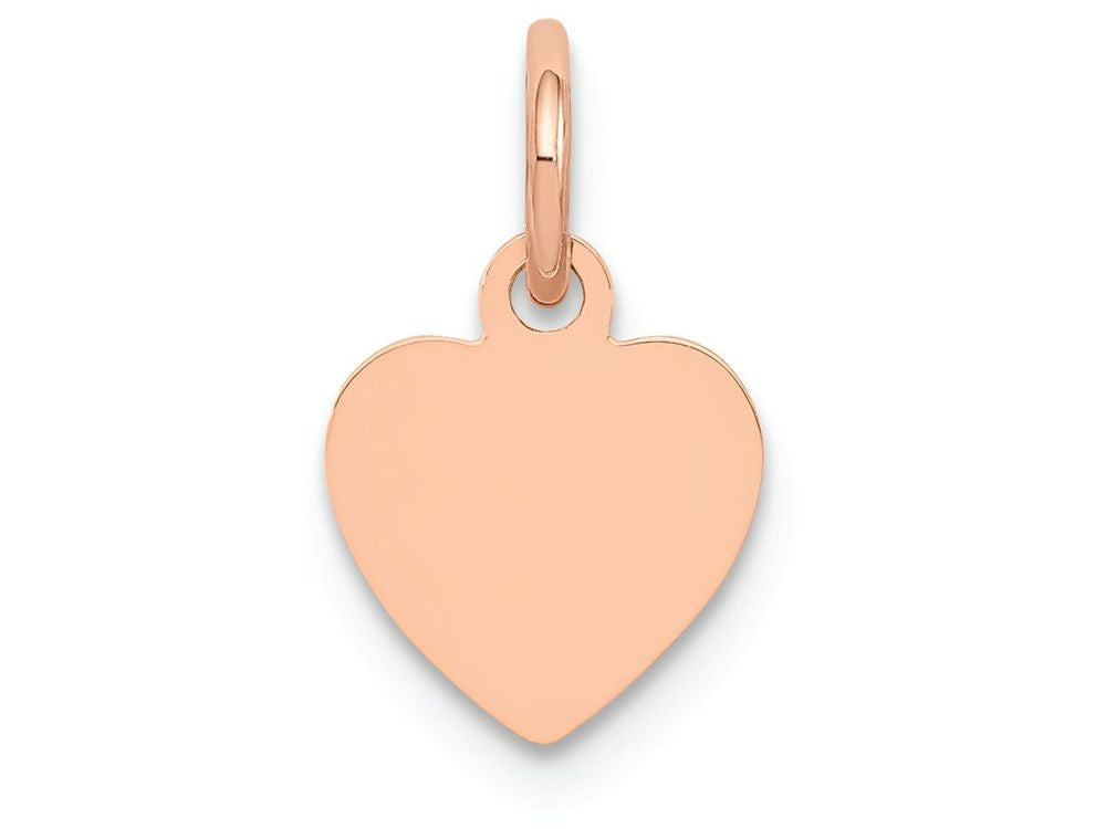 FJC Finejewelers 14k Rose Gold Heart Disc Charm