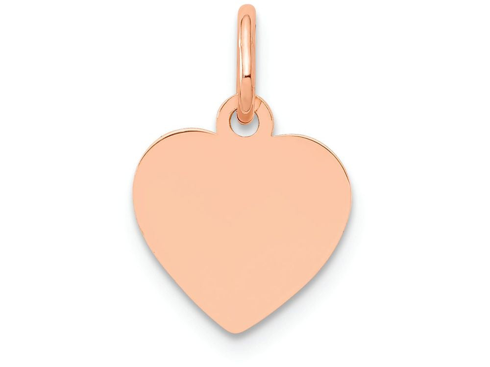 FJC Finejewelers 14k Rose Gold Heart Disc Charm