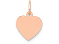 FJC Finejewelers 14k Rose Gold Heart Disc Charm