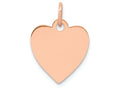 FJC Finejewelers 14k Rose Gold Heart Disc Charm 13 x 18mm