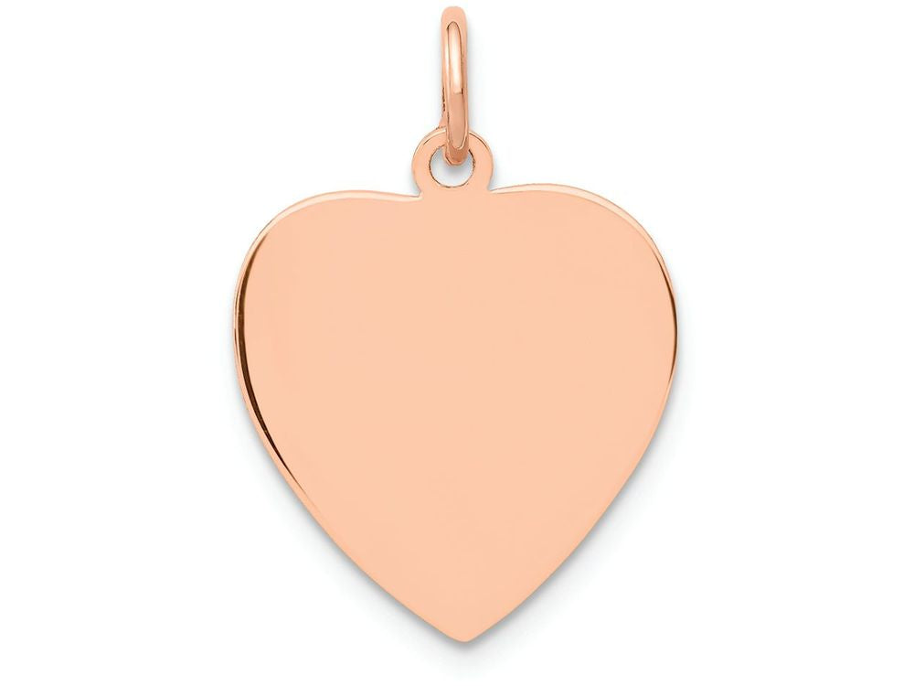FJC Finejewelers 14k Rose Gold Heart Disc Charm