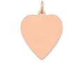 FJC Finejewelers 14k Rose Gold Heart Disc Charm 18 x 25mm