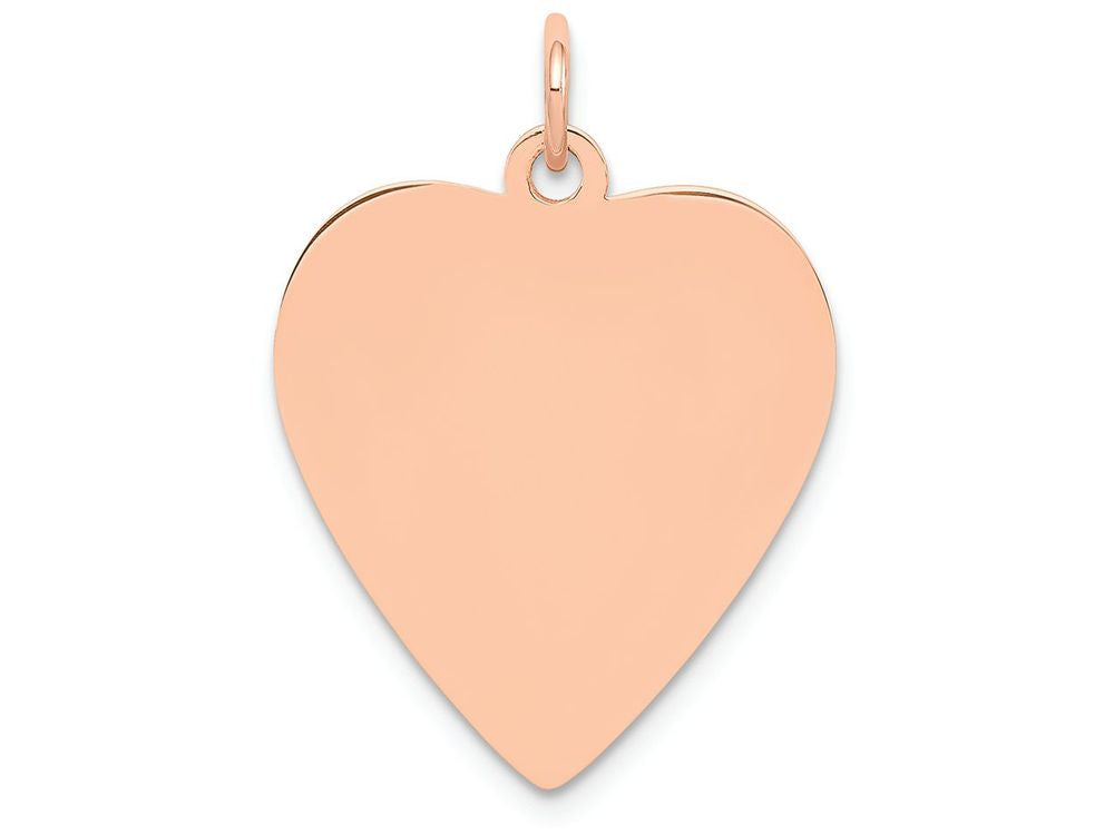 FJC Finejewelers 14k Rose Gold Heart Disc Charm