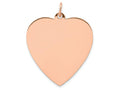 FJC Finejewelers 14k Rose Gold Heart Disc Charm 25 x 32mm