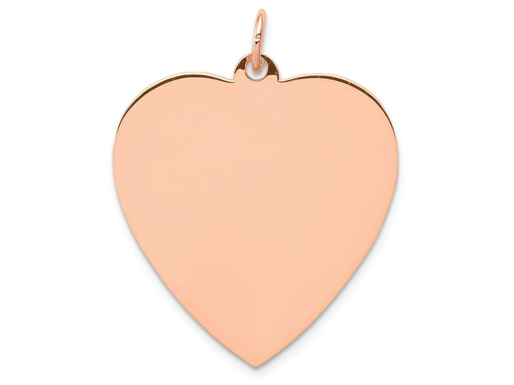 FJC Finejewelers 14k Rose Gold Heart Disc Charm 25 x 32mm