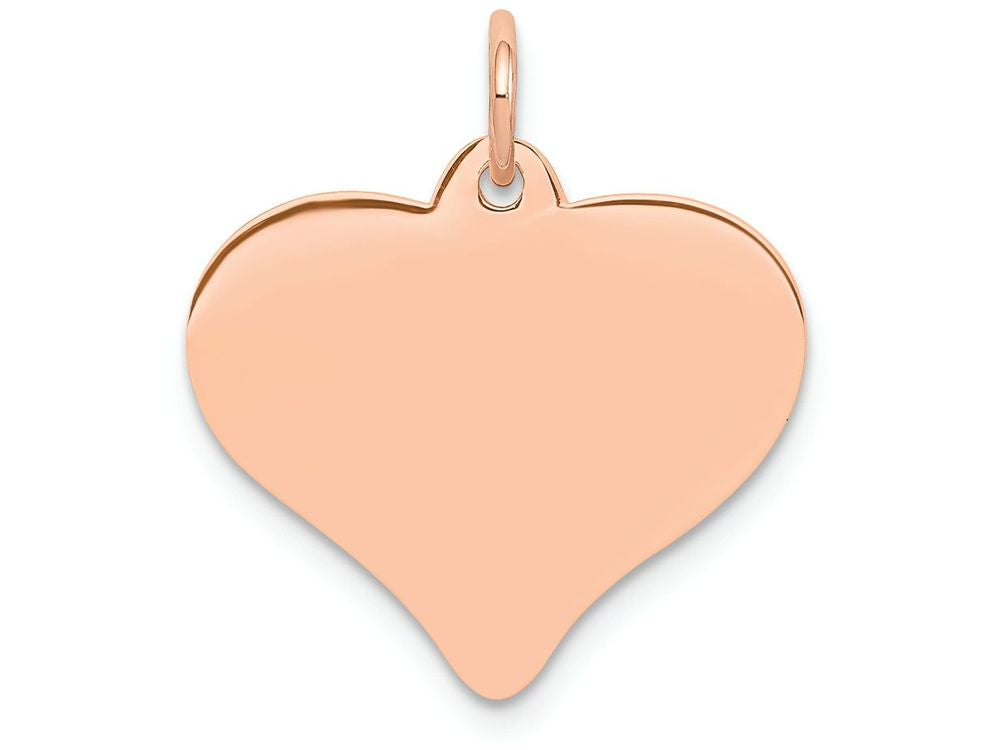 FJC Finejewelers 14k Rose Gold Heart Disc Charm 18 x 21mm