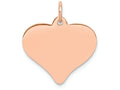 FJC Finejewelers 14k Rose Gold Heart Disc Charm 18 x 21mm