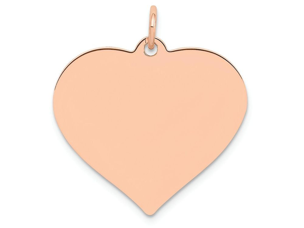 FJC Finejewelers 14k Rose Gold Heart Disc Charm