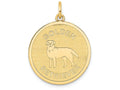 FJC Finejewelers 14k Golden Retriever Disc Charm
