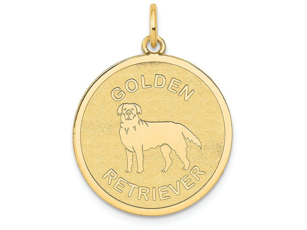 FJC Finejewelers 14k Golden Retriever Disc Charm