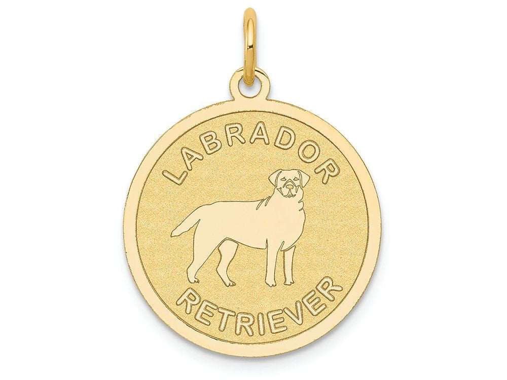 FJC Finejewelers 14k Yellow Gold Labrador Retriever Disc Charm