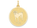 FJC Finejewelers 14k Yellow Gold Pug Disc Charm