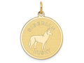 FJC Finejewelers 14k Yellow Gold Siberian Husky Disc Charm