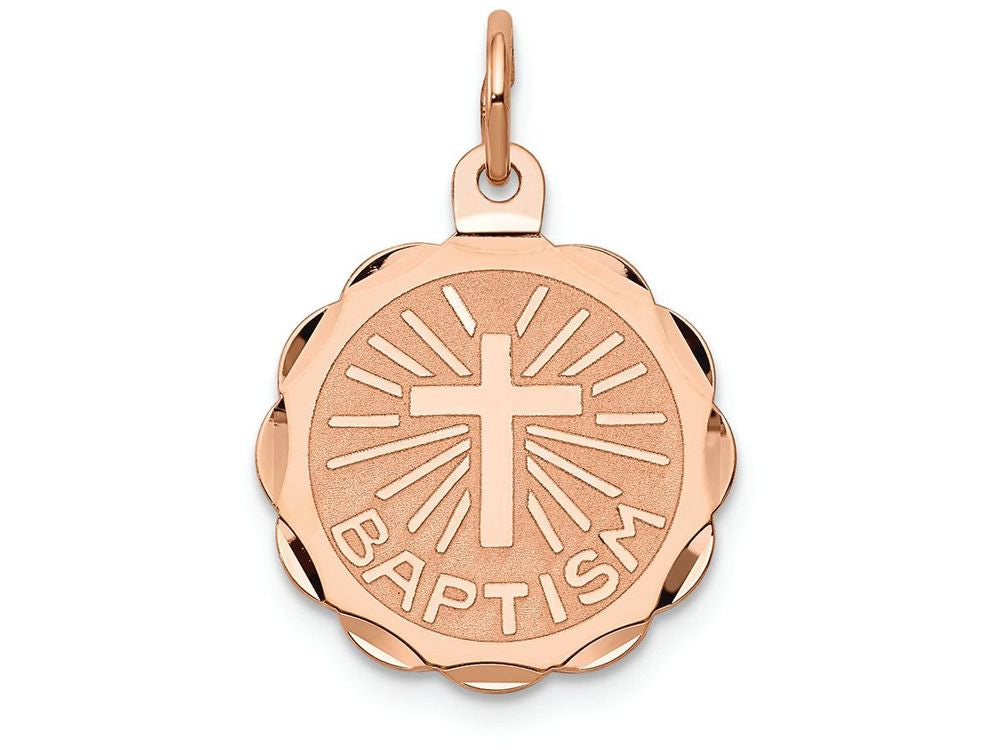 FJC Finejewelers 14k Rose Gold Baptism Charm