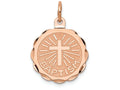 FJC Finejewelers 14k Rose Gold Baptism Charm
