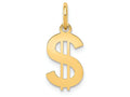 FJC Finejewelers 14k Yellow Gold Polished Dollar Sign Charm