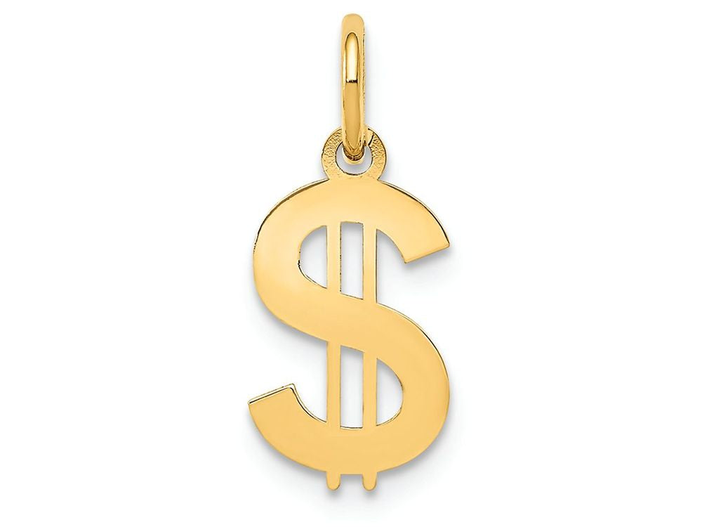FJC Finejewelers 14k Yellow Gold Polished Dollar Sign Charm