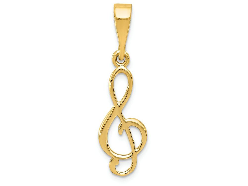 FJC Finejewelers 14k Yellow Gold Treble Clef Charm