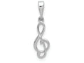 FJC Finejewelers 14k White Gold Music Note Charm 10 x 30mm