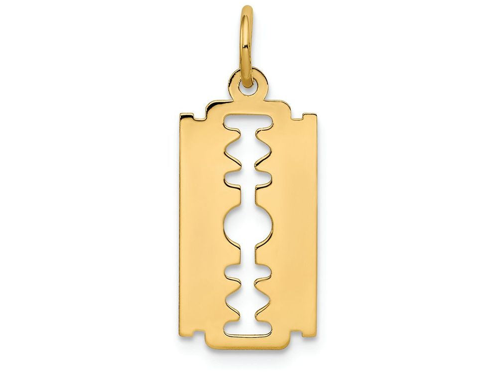 FJC Finejewelers 14k Yellow Gold Polished Razor Blade Charm