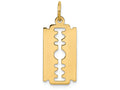 FJC Finejewelers 14k Yellow Gold Polished Razor Blade Charm