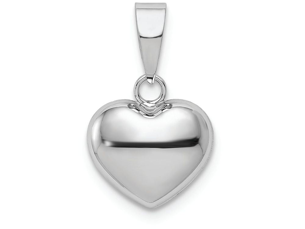 FJC Finejewelers 14k White Gold Heart Charm