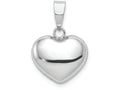 FJC Finejewelers 14k White Gold Puffed Heart Charm