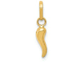 FJC Finejewelers 14k Yellow Gold Italian Horn Charm