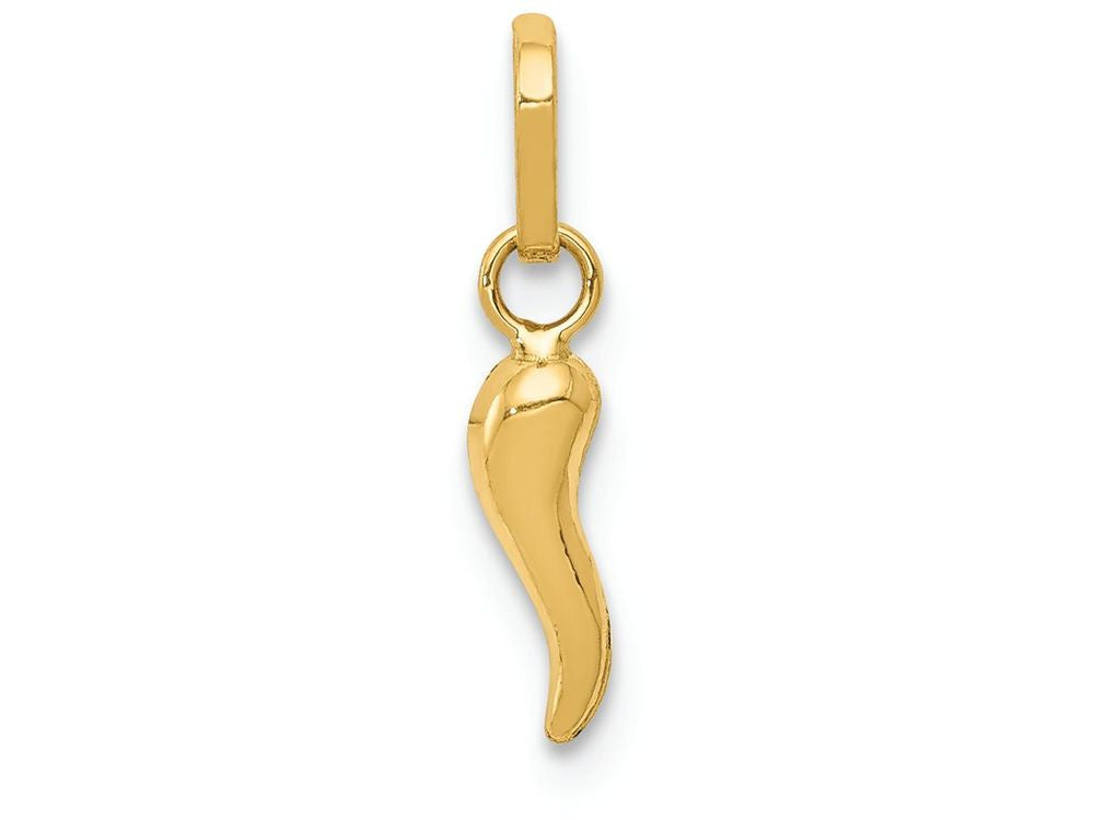 FJC Finejewelers 14k Yellow Gold Italian Horn Charm