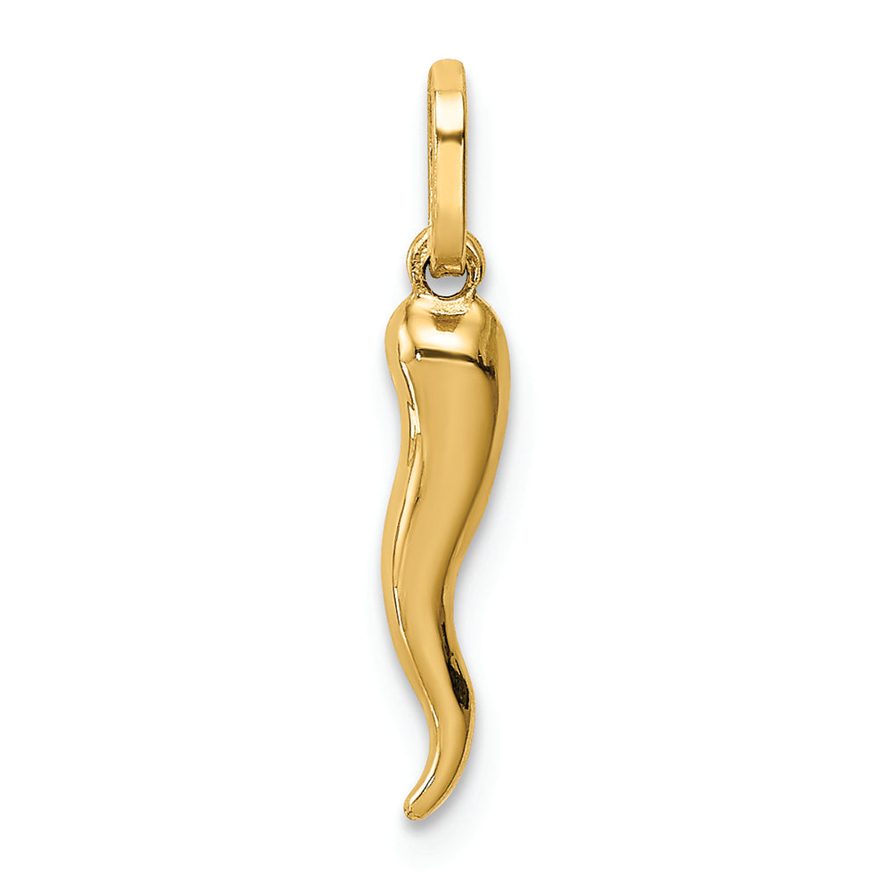 FJC Finejewelers 14k Yellow Gold Italian Horn Charm