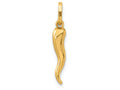 FJC Finejewelers 14k Yellow Gold Italian Horn Charm