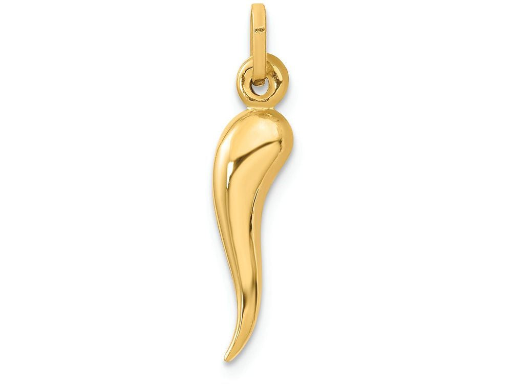 FJC Finejewelers 14k Yellow Gold Italian Horn Charm