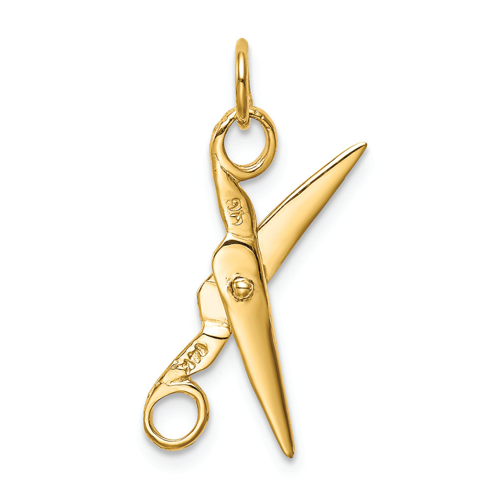 FJC Finejewelers 14k Yellow Gold Moveable Scissors Charm