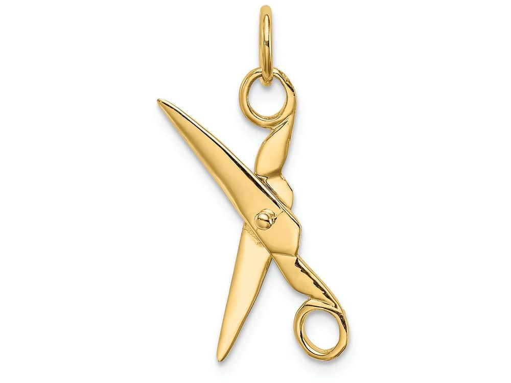FJC Finejewelers 14k Yellow Gold Moveable Scissors Charm