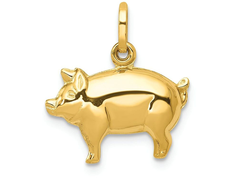 FJC Finejewelers 14k Yellow Gold Pig Charm