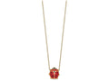 FJC Finejewelers 14k Yellow Gold Enameled Ladybug Necklace 9 x 10mm 17 Inches in Length