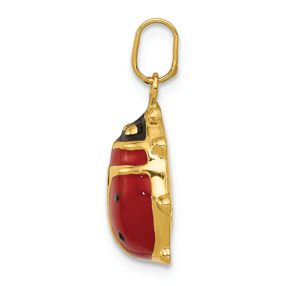 FJC Finejewelers 14k Yellow Gold Enameled Ladybug Charm 11 x 19mm