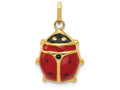 FJC Finejewelers 14k Yellow Gold Enameled Ladybug Charm 11 x 19mm