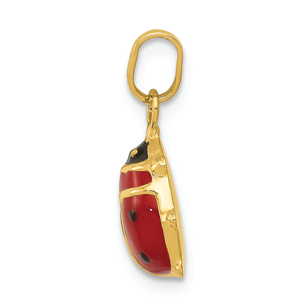 FJC Finejewelers 14k Yellow Gold Red Enameled Ladybug Charm