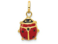 FJC Finejewelers 14k Yellow Gold Red Enameled Ladybug Charm