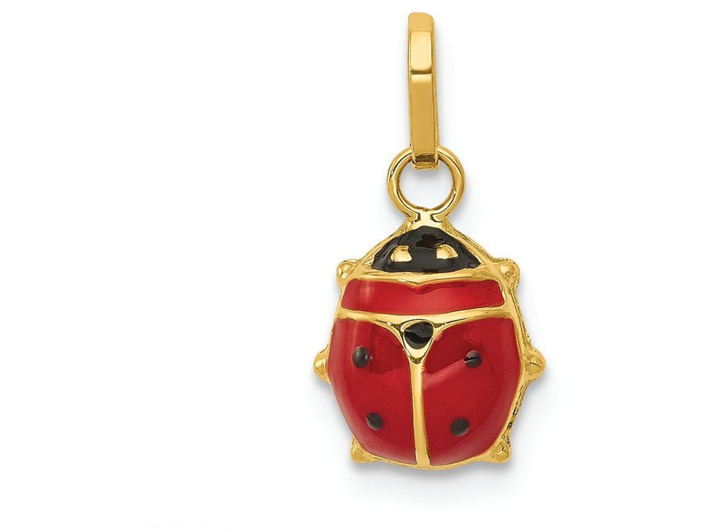 FJC Finejewelers 14k Yellow Gold Enameled Ladybug Charm