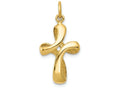 FJC Finejewelers 14k Yellow Gold Polished Cross Charm 12 x 26mm
