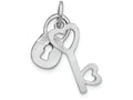 FJC Finejewelers 14k White Gold Polished Lock Key Charm