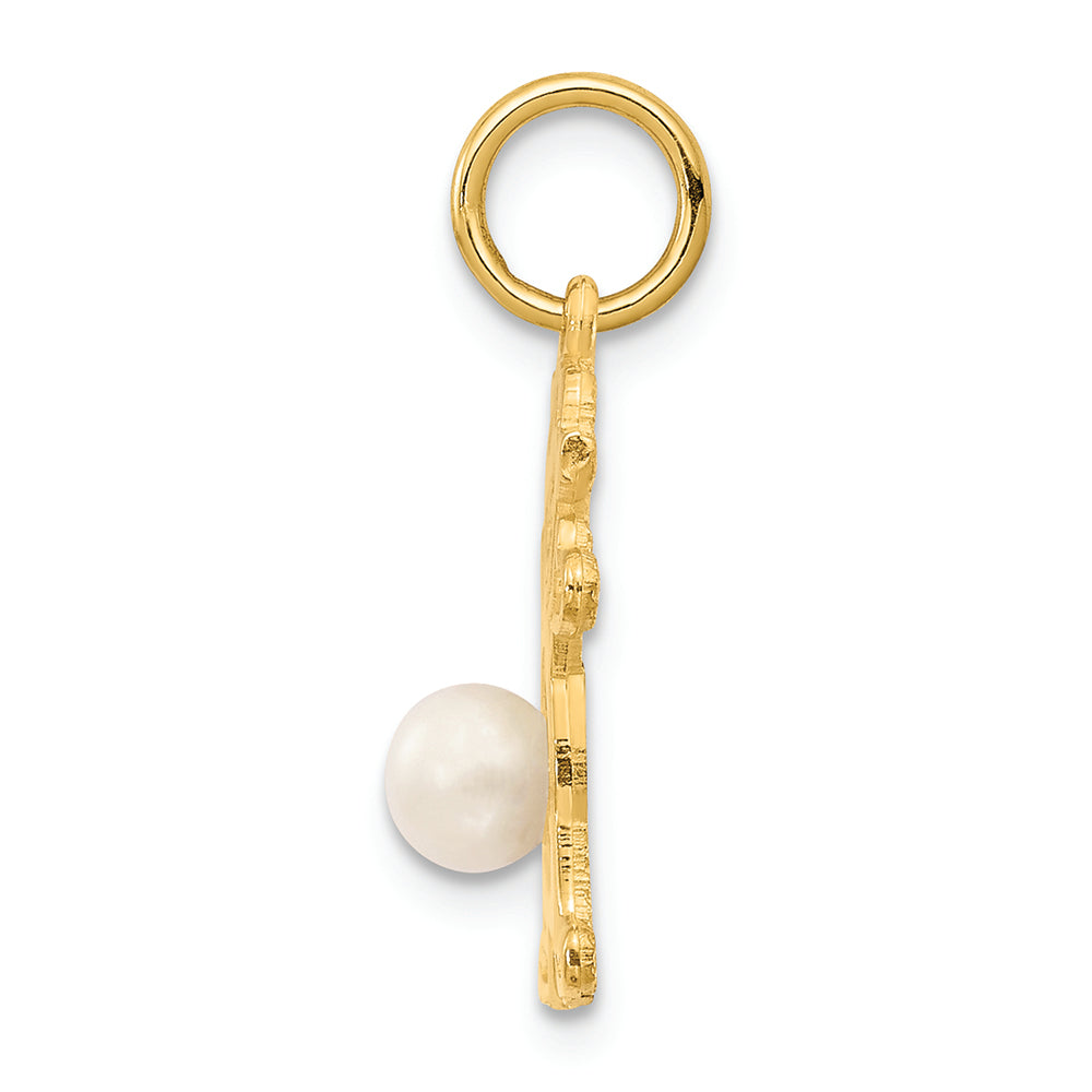 FJC Finejewelers 14k Yellow Gold Girl 4mm Fw Cultured Pearl-june Charm