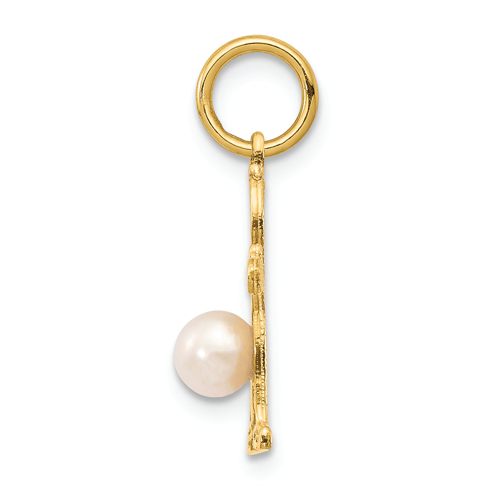 FJC Finejewelers 14k Yellow Gold Boy 4mm Fw Cultured Pearl-june Charm