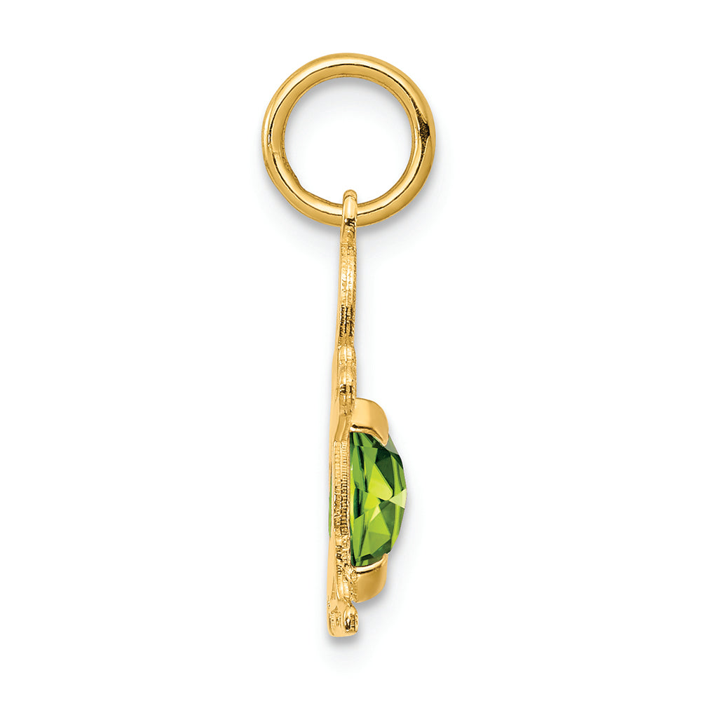 FJC Finejewelers 14k Yellow Gold Boy 6x4 Oval Genuine Peridot August Birthstone Charm
