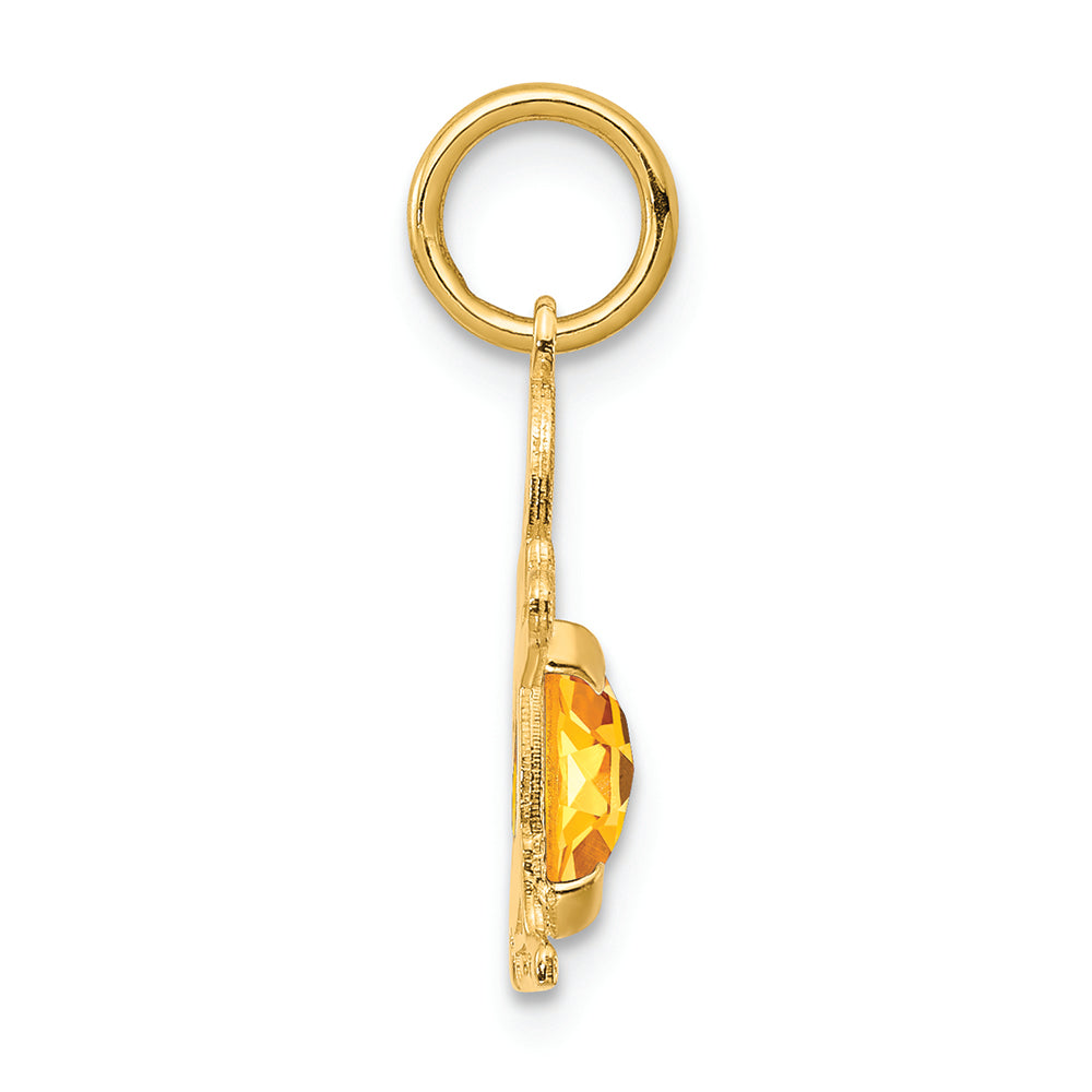 FJC Finejewelers 14k Yellow Gold Boy 6x4 Oval Genuine Citrine November Birthstone Charm