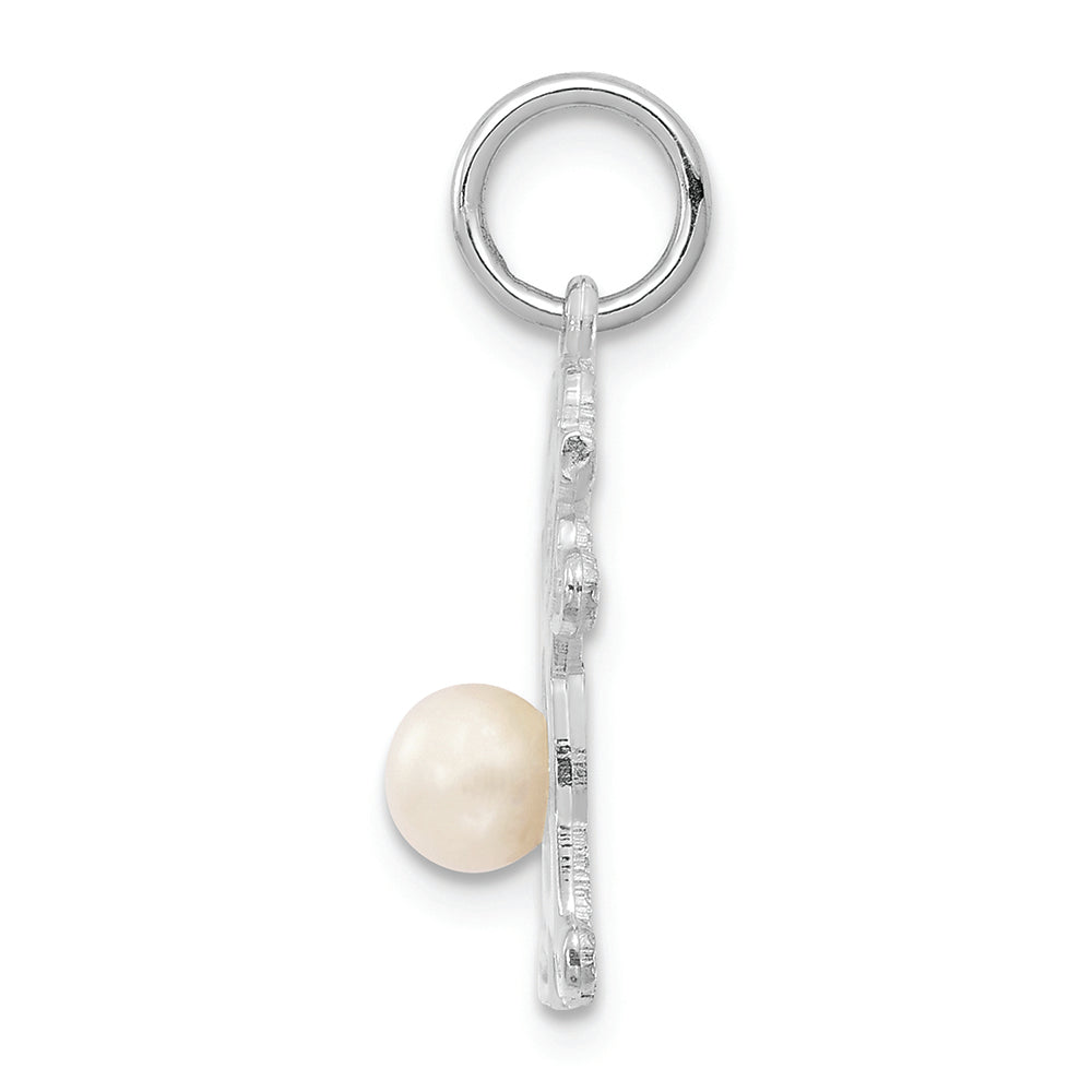 FJC Finejewelers 14k White Gold Girl 4mm Fw Cultured Pearl-june Charm