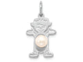 FJC Finejewelers 14k White Gold Girl 4mm Fw Cultured Pearl-june Charm