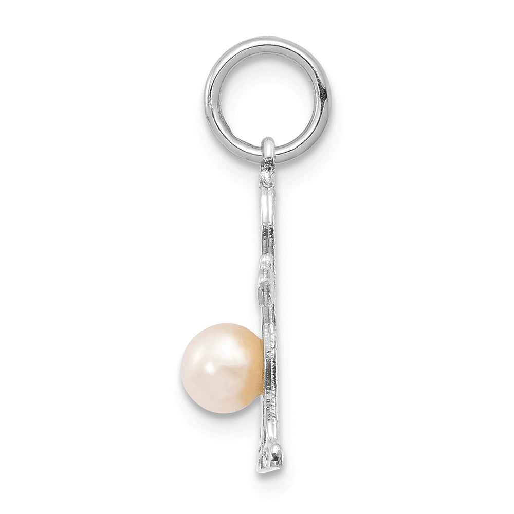 FJC Finejewelers 14k White Gold Boy 4mm Fw Cultured Pearl-june Charm